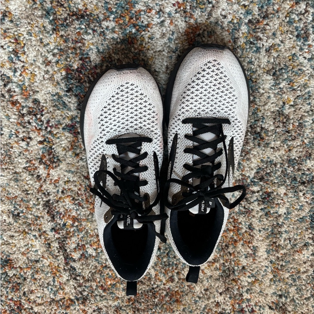 Women’s White and Black Athletic Shoes